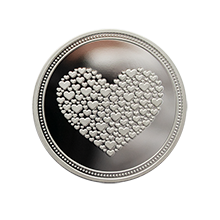 Pure silver with hearts